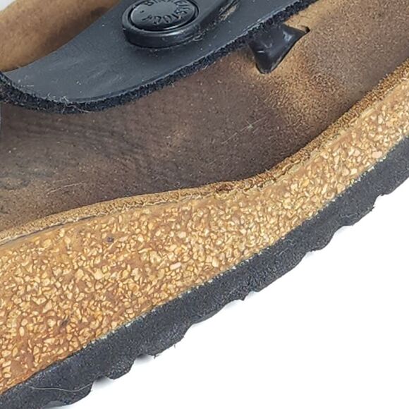 Birkenstock Women's Gizeh EU37 US6 Black Birko-Flor T-strap Thong Sandals Shoes - Picture 14 of 16